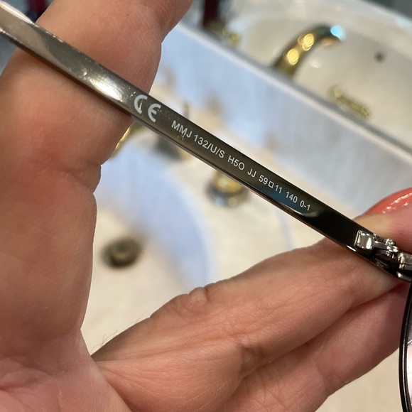 Marc Jacobs Sunglasses Unisex Aviator, Silver and Black, With Case - Picture 11 of 16